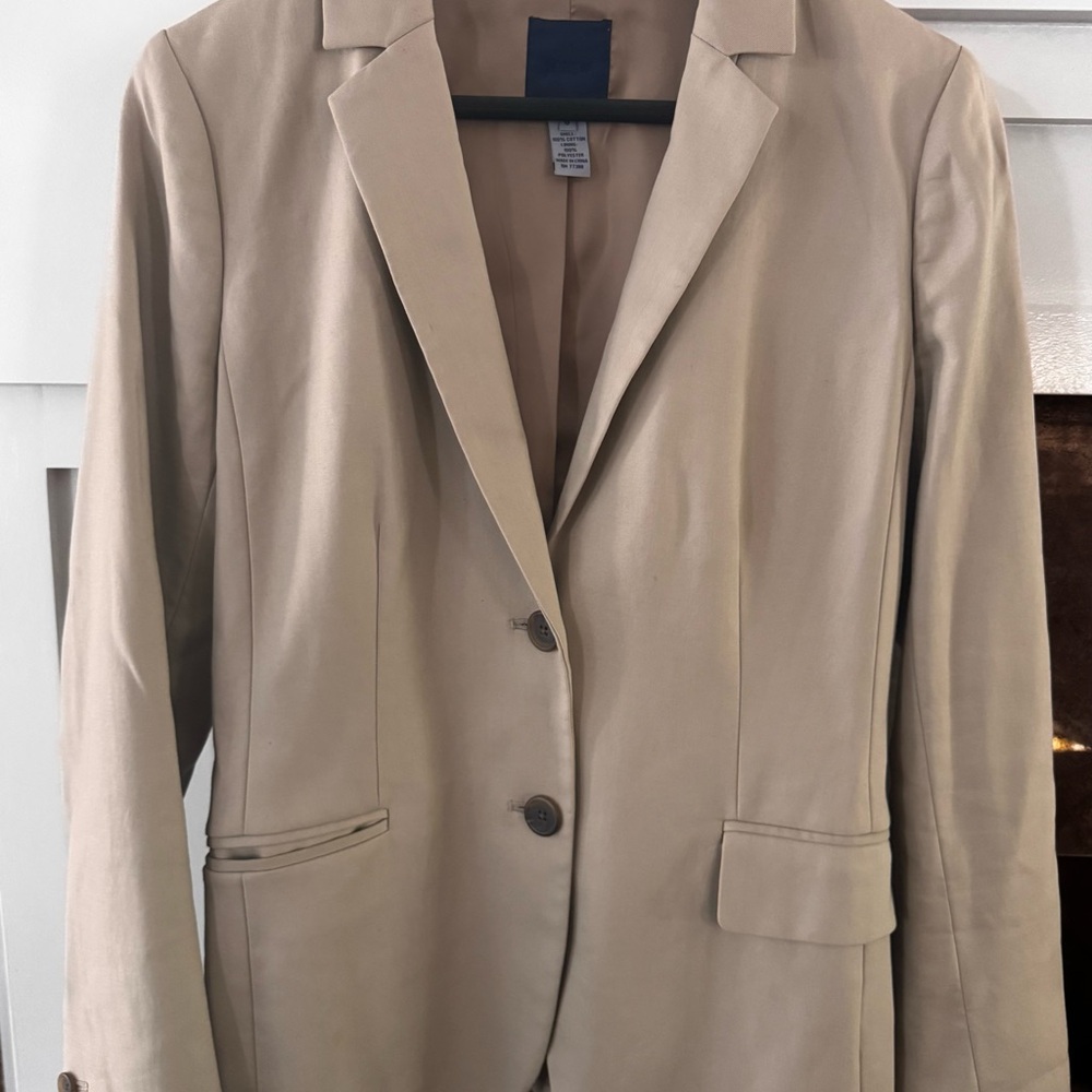 J. Crew Khaki Single-Breasted Women's Blazer